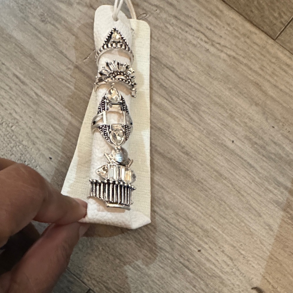 Silver Bohemian Ring Set